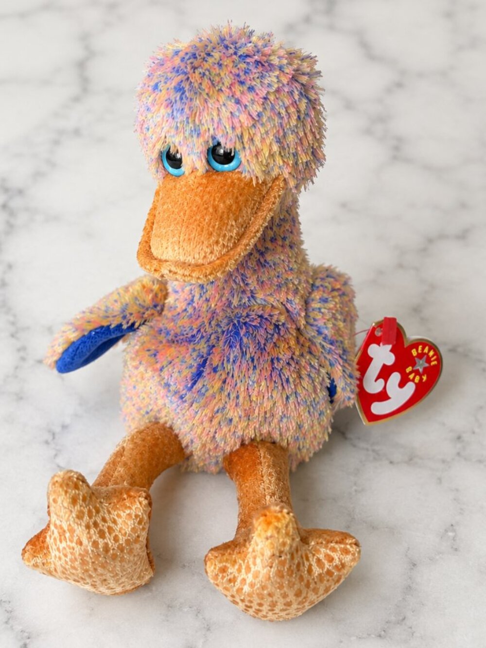 Ty Beanie Baby Dinky Duck 2000 Multicolor Plush Bird Retired With Tags